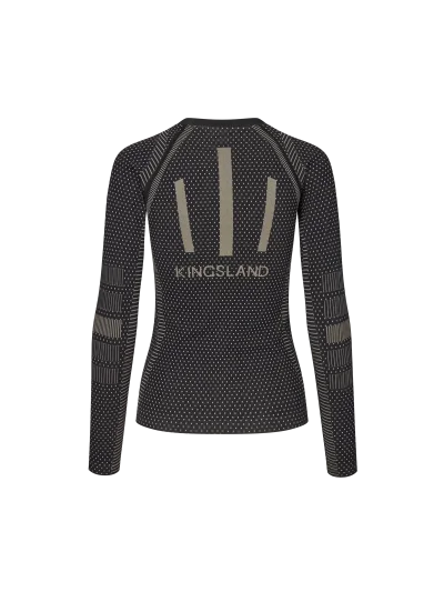 Haut d'entraînement noir sans coutures à col rond pour femme Alicia - Kingsland - imagen 4