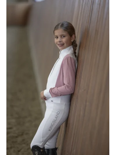 Haut de concours junior blanc et rose (Lilas) Adora - Kingsland - imagen 4