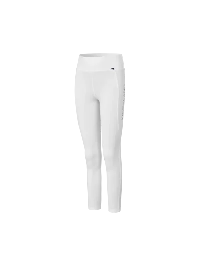 White junior brushed full-grip riding tights F-Tec4 Alexis - Kingsland
