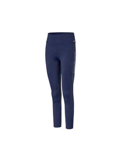 Navy (Evening Blue) junior brushed full-grip riding tights F-Tec4 Alexis - Kingsland - imagen 2