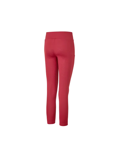 Red (Garnet) junior brushed full-grip riding tights F-Tec4 Alexis - Kingsland - imagen 2