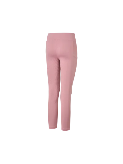 Pink (Lilas) junior brushed full-grip riding tights F-Tec4 Alexis - Kingsland - imagen 2