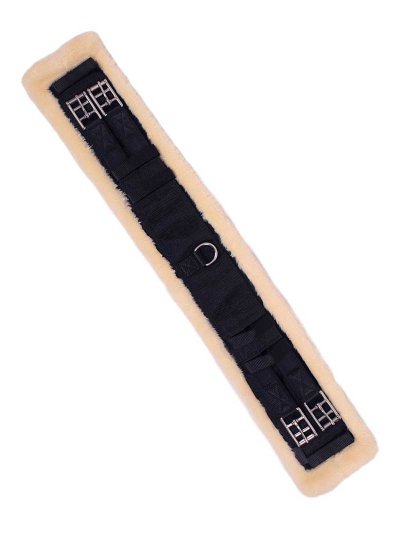 Sangle noire de doma avec mouton pour cheval - Ontario - QHP