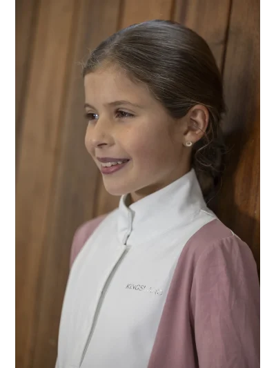 Haut de concours junior blanc et rose (Lilas) Adora - Kingsland - imagen 3