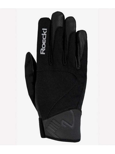 Gants d'équitation d'hiver noir et gris - Wien - Roeckl