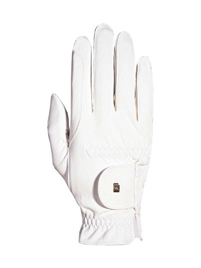 Gants junior d'équitation blanc avec grip - Roeck grip junior - Roeckl