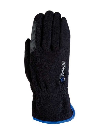 Gants d'équitation d'hiver noir et bleu - Kairi - Roeckl