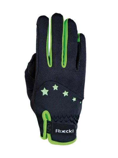 Gants noir et vert pour l'équitation - Toronto - Roeckl
