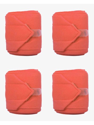 Lot de 4 bandes polaires de travail orange clair pour cheval - QHP