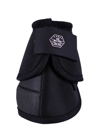 Lot de 2 cloches techniques antigiro noires pour cheval et poney - QHP