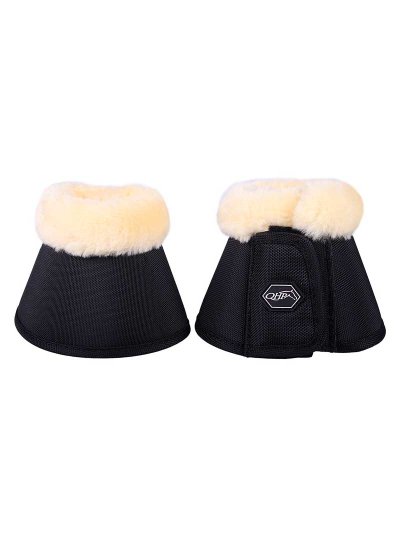 Lot de 2 cloches noires avec mouton pour cheval et poney - Ontario - QHP
