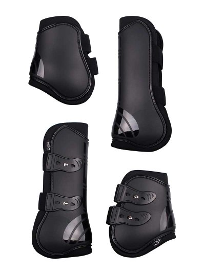 Lot de 4 Protections (tendones et boulets) noirs - QHP