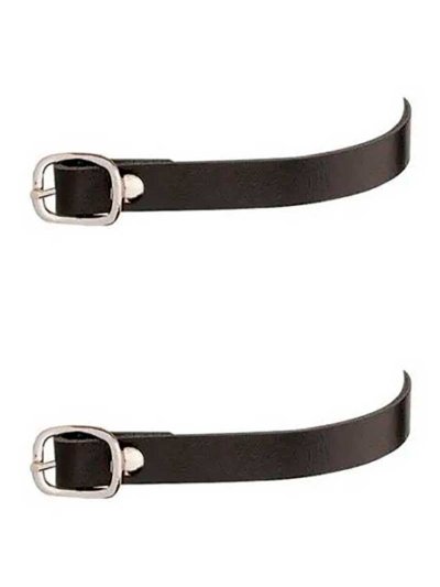 Pair of English Spurs Straps in Black Leather - Sprenger