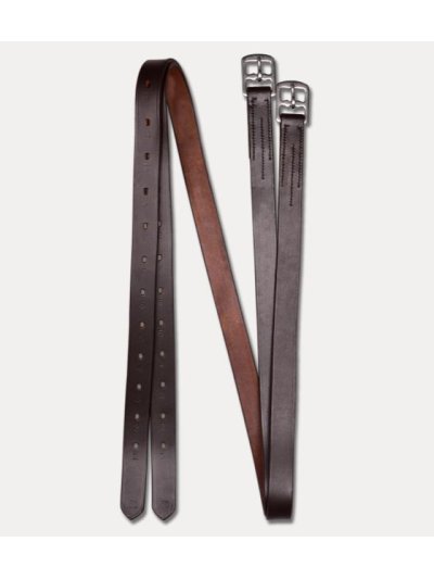 Brown Leather Stirrup Leathers, 22mm Wide, for Horse - Waldhausen