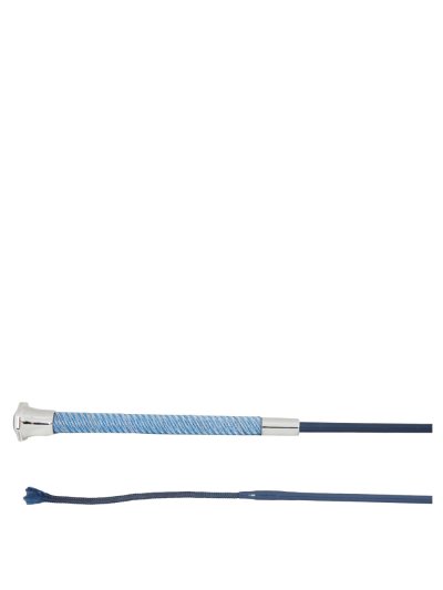 Stick de dressage (110/120cm) à manche bleu clair pailleté - Auriga - BR