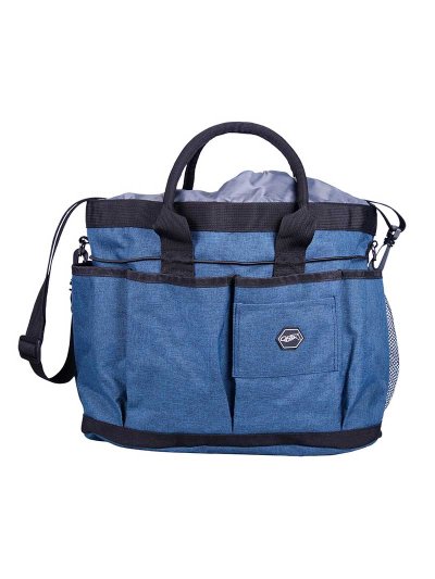 Sac bleu marine pour accessoires du soin et aseo du cheval (grooming bag) - QHP