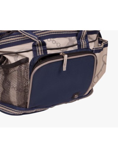 Bolsa beige con estampado para accesorios del cuidado y aseo del caballo (grooming bag) - QHP - imagen 3