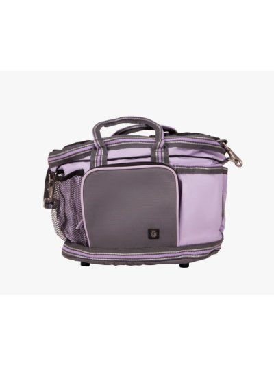 Bolsa morada con estampado para accesorios del cuidado y aseo del caballo (grooming bag) - QHP