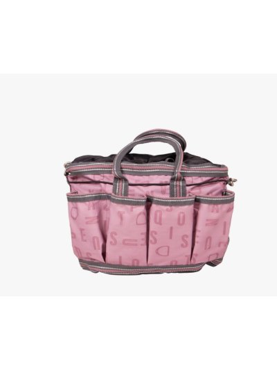 Bolsa rosa con estampado para accesorios del cuidado y aseo del caballo (grooming bag) - QHP - imagen 2