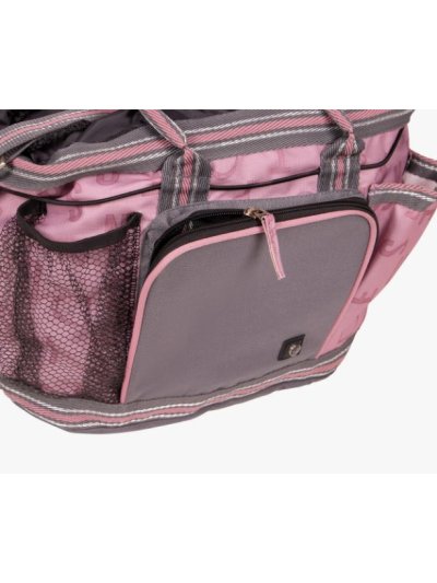 Bolsa rosa con estampado para accesorios del cuidado y aseo del caballo (grooming bag) - QHP - imagen 3