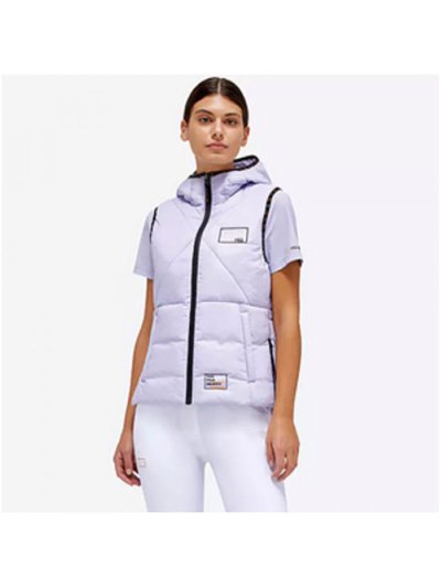 Gilet lilas de nylon et avec capuche pour femme - RG