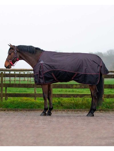 Couverture imperméable noir et fuchsia 300g 600D pour cheval - Qhp