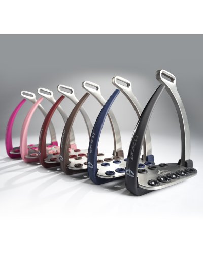 Estribos de seguridad de acero con arco exterior flexible 360º en color azul marino oscuro- Vita Steel1-Veredus - imagen 2