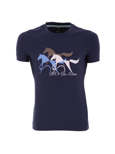 T-shirt à manches courtes bleu marine junior unisexe modèle Mimi - BR