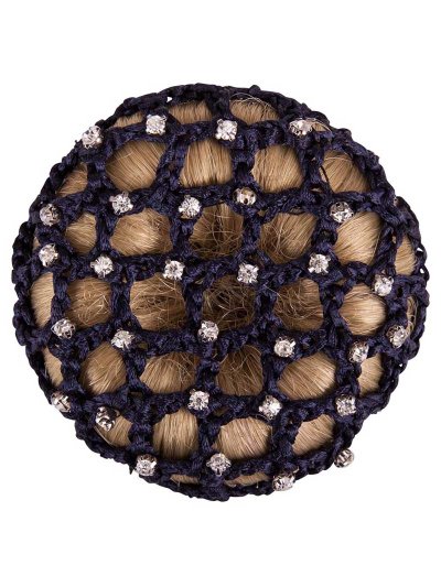 Filet à cheveux pour el fourrure bleu marine à strass - BR