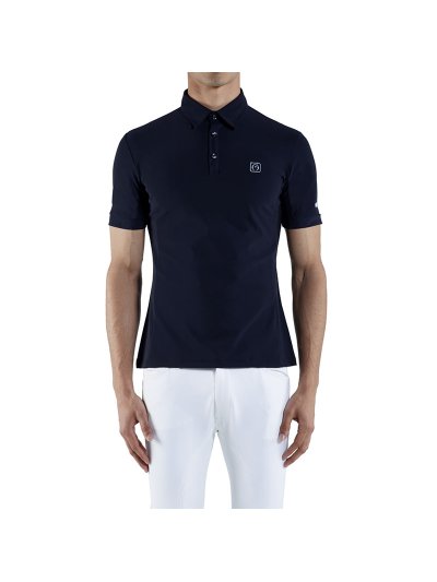 Polo technique d'entraînement à manches courtes bleu marine pour homme - Olbia - Vestrum