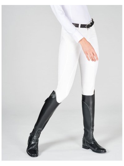 Pantalons d'équitation blanc (grip aux genoux) pour femme – Londra Low – Vestrum