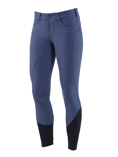 Pantalons d'équitation bleu (grip aux genoux) pour femme – Londra Low – Vestrum