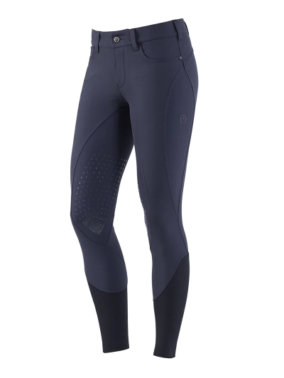 Pantalons d'équitation bleu marine (grip aux genoux) pour femme – Londra Low – Vestrum