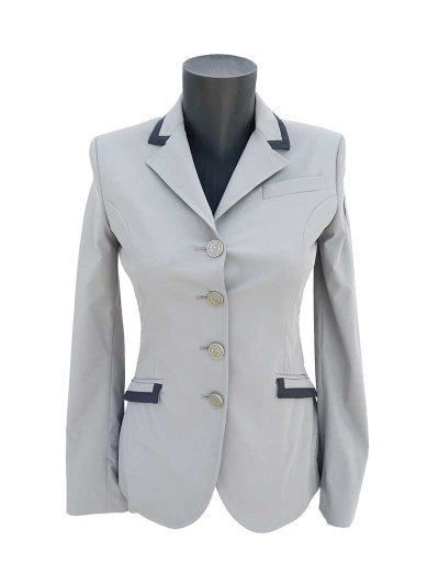 Veste fine technique de compétition grise clair contrastada en bleu marine pour femme - Evilard - Vestrum