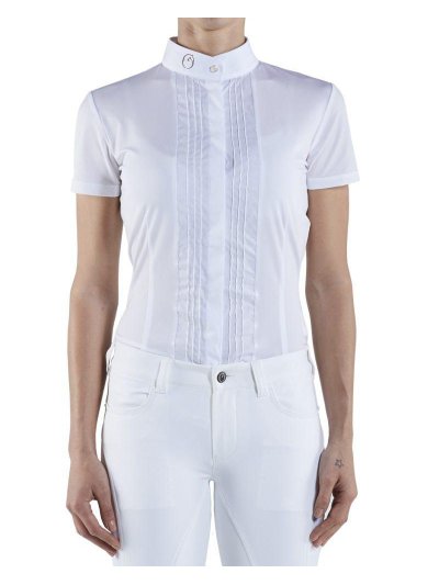 Chemise blanc à manches courtes de concours pour femme - Medan - Vestrum