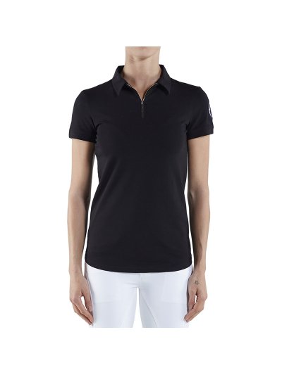 Polo noir pour femme modèle Digione - Vestrum