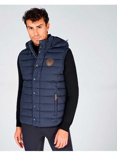 Gilet matelassé bleu marine avec capuche pour homme - Aachen - Vestrum