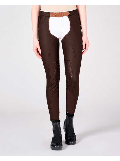 Chaparreras marron foncé (grip aux genoux) pour femme - Kitzbuhel - Vestrum