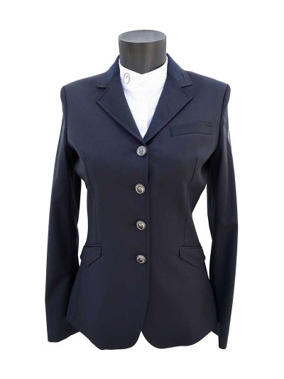 Veste fine de compétition bleu marine avec col de daim pour femme - Venezia - Vestrum