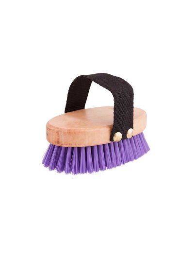 Petite brosse violet de poils doux pour le corps (mesure 12x7cm, poils de 2cm) - Premiere