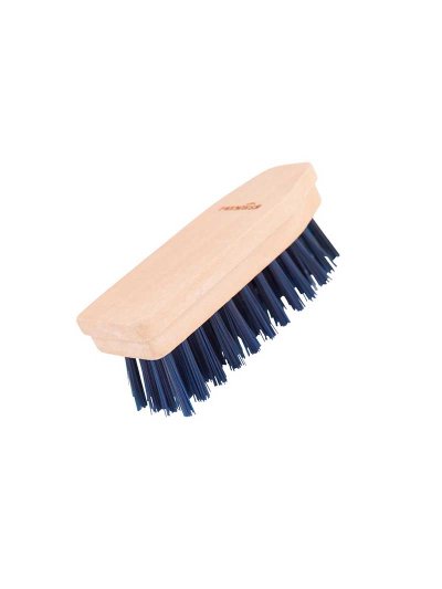 Petite brosse pour sabots à poils durs bleu marine (mesure 11,5x4cm, poils de 3cm) - Premiere