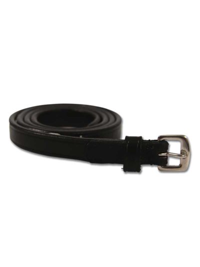 Muserolle bouche-fermée en cuir noir pour cheval - STAR