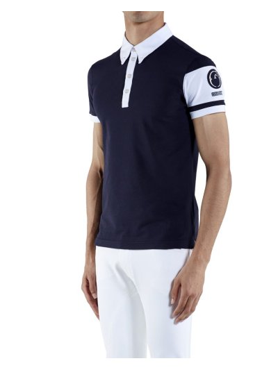 Polo d'entraînement bleu marine à manches courtes pour homme - Orlando - Vestrum