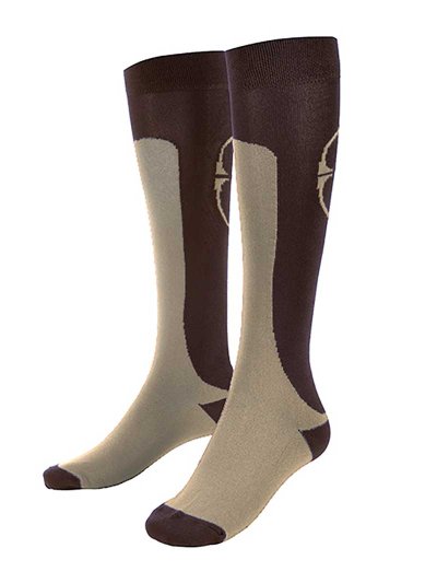 Chaussettes fins et respirants beige et marron foncé - Las Vegas - Vestrum