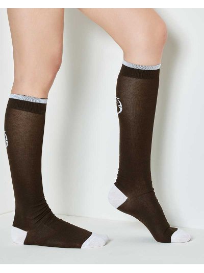 Chaussettes respirants marron foncé avec el logo en blanc - Cremona - Vestrum