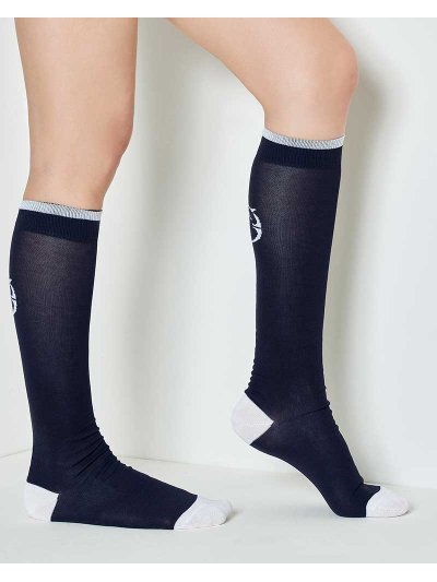 Chaussettes respirants bleu marine avec el logo en blanc - Cremona - Vestrum