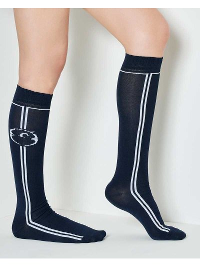 Chaussettes fins respirants bleu marine avec el logo en blanc - Chieti - Vestrum