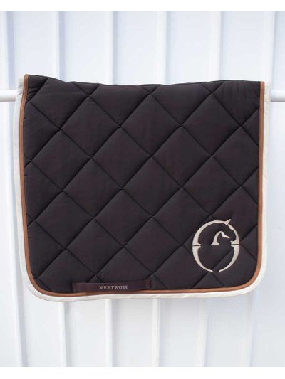 Tapis de dressage marron foncé pour cheval (full) - Chicago - Vestrum