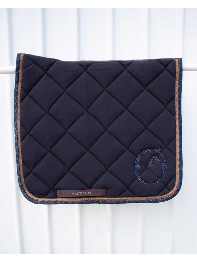 Tapis de dressage bleu marine pour cheval (full) modèle Chicago - Vestrum