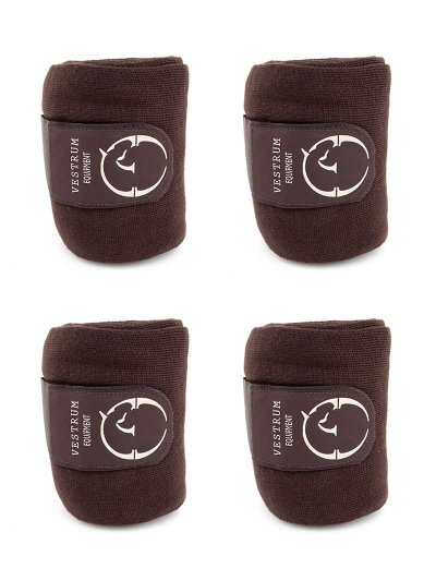 Lot de 4 bandes de repos marron foncé modèle Brunico - Vestrum